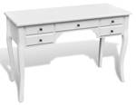Schreibtisch 241734 Weiß - Holzwerkstoff - Massivholz - 110 x 79 x 47 cm