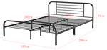 Metallbett Atammik Schwarz - Metall - 185 x 85 x 208 cm