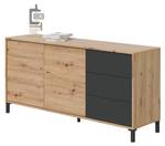 Sideboard mit 2 Türen Brooklyn Grau - Holzwerkstoff - 41 x 74 x 154 cm