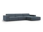 Ecksofa JODIE 4 Sitzplätze Blau