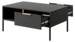 Couchtisch LARS CT97 Schwarz - Holzwerkstoff - Kunststoff - 97 x 45 x 60 cm