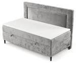 Boxspringbett Demi Grau - H2 - Tiefe: 90 cm