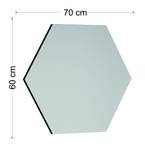 Spiegel Hexagon (Sechseck) Zeo 70x60cm Silber - Glas - 70 x 60 x 3 cm