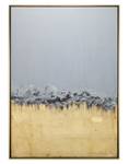 Gerahmtes Acrylbild Goldenes Himmelreich Beige - Gold - Massivholz - Textil - 77 x 102 x 5 cm