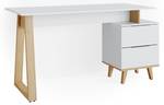 Schreibtisch Nautica 35959 Braun - Weiß - Holzwerkstoff - 138 x 77 x 60 cm