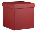 Tabouret pliant similicuir Rouge rubis