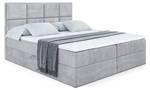 Boxspringbett GALMA Hellgrau - Breite: 180 cm - H4