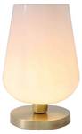 Lampe de table TALIS Marron - Blanc - Verre - Métal - 20 x 30 x 20 cm