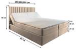 Boxspringbett MURLO Hochglanz Altrosa - Breite: 160 cm