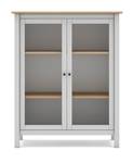 Vitrine Misti Blanc - Bois massif - 40 x 110 x 90 cm