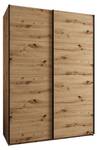 Armoire Lux 1 Noir - Imitation chêne - Largeur : 170 cm