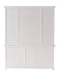 Vitrine Halifax Blanc - En partie en bois massif - 180 x 220 x 50 cm