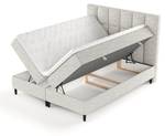 Premium Boxspringbett Anabelle Grau - Breite: 140 cm