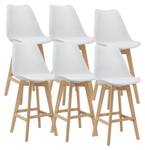 Lot de 6 Tabourets de Bar Lublin Blanc