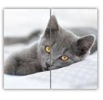 Schneidebrett Graue Katze Tiefe: 30 cm