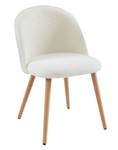 Lot de 2 chaises MACARON Blanc - Textile - 51 x 76 x 55 cm