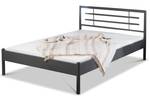 Metallbett Nina Grau - Metall - 120 x 41 x 220 cm