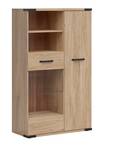 Vitrinenschrank Lara Beige - Holzwerkstoff - 90 x 151 x 40 cm