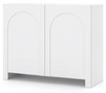 Buffet ARCO SB100 2D Blanc - Bois manufacturé - Matière plastique - 100 x 81 x 35 cm