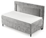 Boxspringbett Alba Grau - H3 - Tiefe: 108 cm