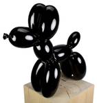 Sculpture moderne Balloon Poodle Noir - Pierre artificielle - Matière plastique - 50 x 46 x 18 cm