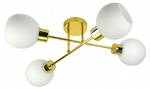 Goldene Milchglas Pendelleuchte IV 65 x 23 x 65 cm