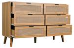 Sideboard Coeus Ⅶ Braun - Holzwerkstoff - Metall - Massivholz - Holzart/Dekor - 40 x 77 x 120 cm