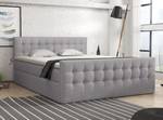 Boxspringbett Doppelbett Loures Lux Silber / Grau - Silbergrau - Breite: 180 cm