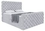 Boxspringbett Duke Hellgrau - Breite: 186 cm - H4