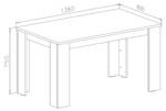 Table de salle à manger 140cm blanc mat Blanc