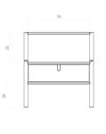 Nachttisch mit Tablett INA Holz - Wildeiche