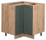 Eckschrank Fame-Line 45597 Grün - Sonoma Eiche Trüffel Dekor - Tiefe: 60 cm