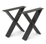 X-Form Schwarz Tischkufen 鈥濴oft鈥? 42cm