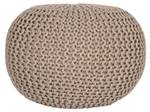 Pouf Knitted Beige - Textil - 50 x 35 x 50 cm