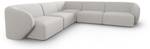 modulares Ecksofa SHANE 6 Sitzplätze Silber