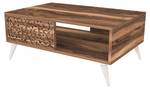 Table basse de salon Leka Marron - Bois manufacturé - 60 x 37 x 90 cm