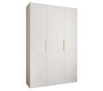 Armoire à portes battantes Como 4 Doré - Blanc - 160 x 50 cm