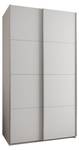 Armoire Lux 1 Argenté - Blanc - Largeur : 130 cm