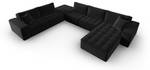 modulares U-Formsofa MIKE 8 Sitzplätze Schwarz