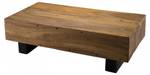 Table basse poutres bois Suar L120 Marron - Bois massif - 60 x 36 x 120 cm