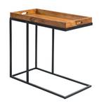 Serviertisch SEON Tabletttisch Sheesham Braun - Massivholz - 70 x 65 x 34 cm