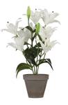 Plante artificielle Tigerlilien Blanc