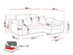 Ecksofa Boston Mini Creme - Ecke davorstehend rechts