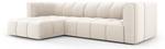 modulares Ecksofa SERENA 3 Sitzplätze Hochglanz Beige