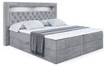 Boxspringbett - NOEL GOLD - LED Grau - Breite: 120 cm - H3