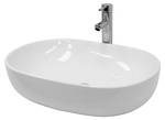 Vasque forme ovale 600x420x145mm blanc Blanc - Céramique - 42 x 15 x 60 cm