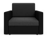 Sofa HEVI Schwarz - Steingrau - Breite: 98 cm