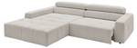 Ecksofa RENO Silber - Armlehne davorstehend links - Ecke davorstehend links