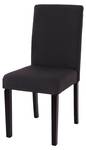 Chaise capitonnée Littau lot de 6 Noir - Marron foncé - Marron foncé