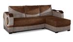 Ecksofa PUER Beige - Braun - Ecke davorstehend rechts